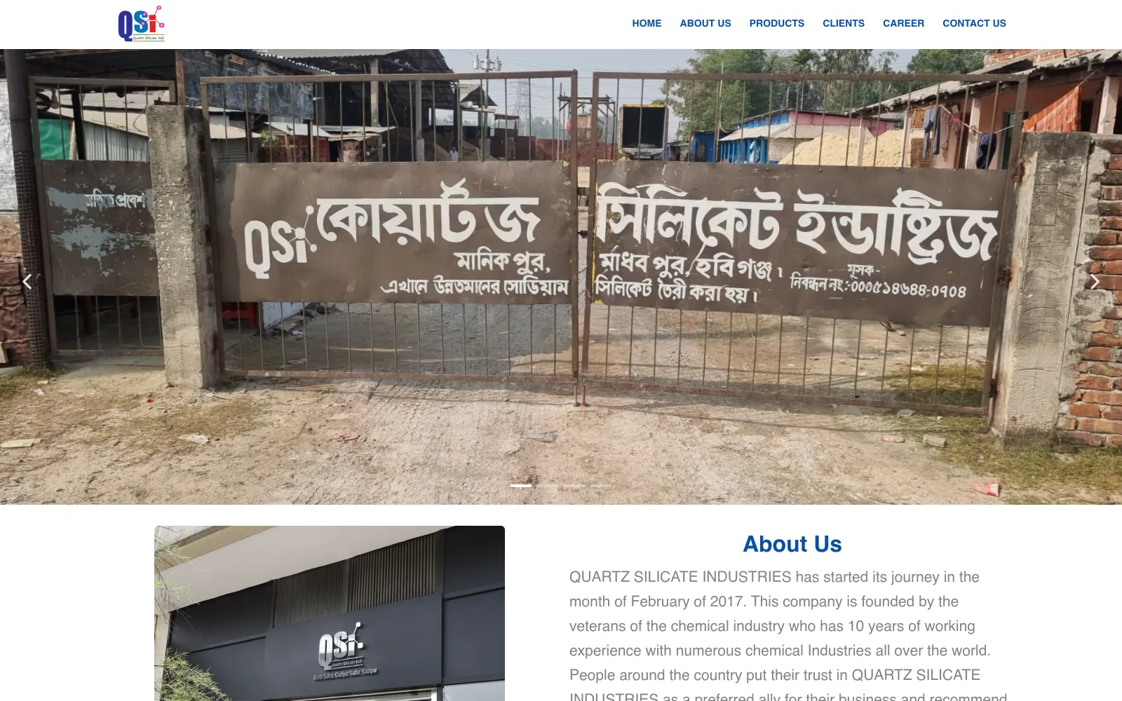 Quartz Silicate Industries website